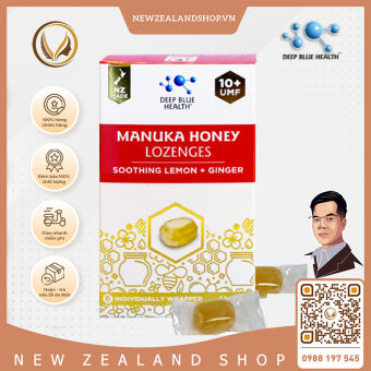 Kẹo ngậm mật ong chanh & gừng Manuka UMF 10+ Honey Lozenges (6 viên)