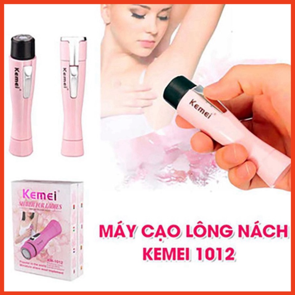 Máy cạo lông kemei km 1012 - tẩy lông dễ dàng - máy cạo lông lách, máy cạo thế hệ mới, dùng cạo lông: chân, tay, nách, râu, vùng bikini...thiết kế thông minh, kích thước nhỏ gọn, tiện dụng, vừa vặn tay cầm, có thể mang theo sử dụng