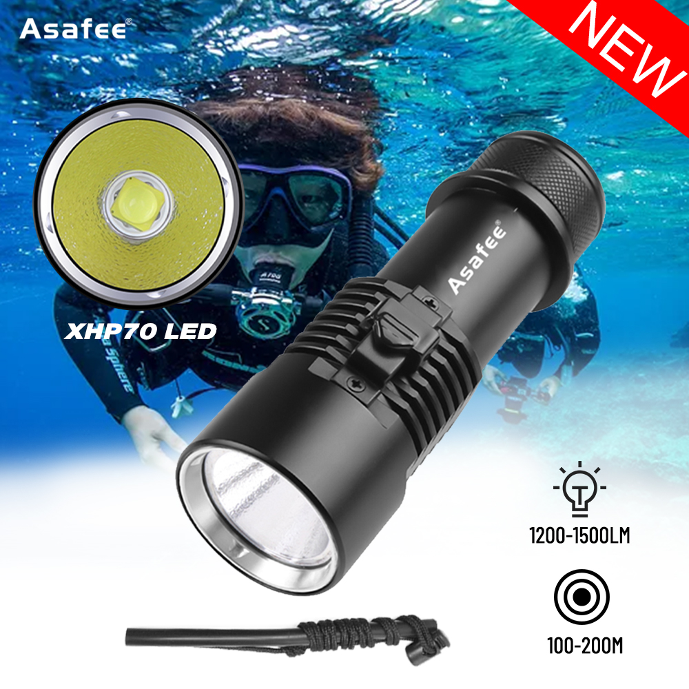 Briday Waterproof Powerful Professional Underwater Flashlight XML T6 Linternas Diving Torch Led Searchlight 