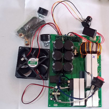 Bo mạch máy hàn 4 igbt 6 tụ có rơ le đủ phụ kiện