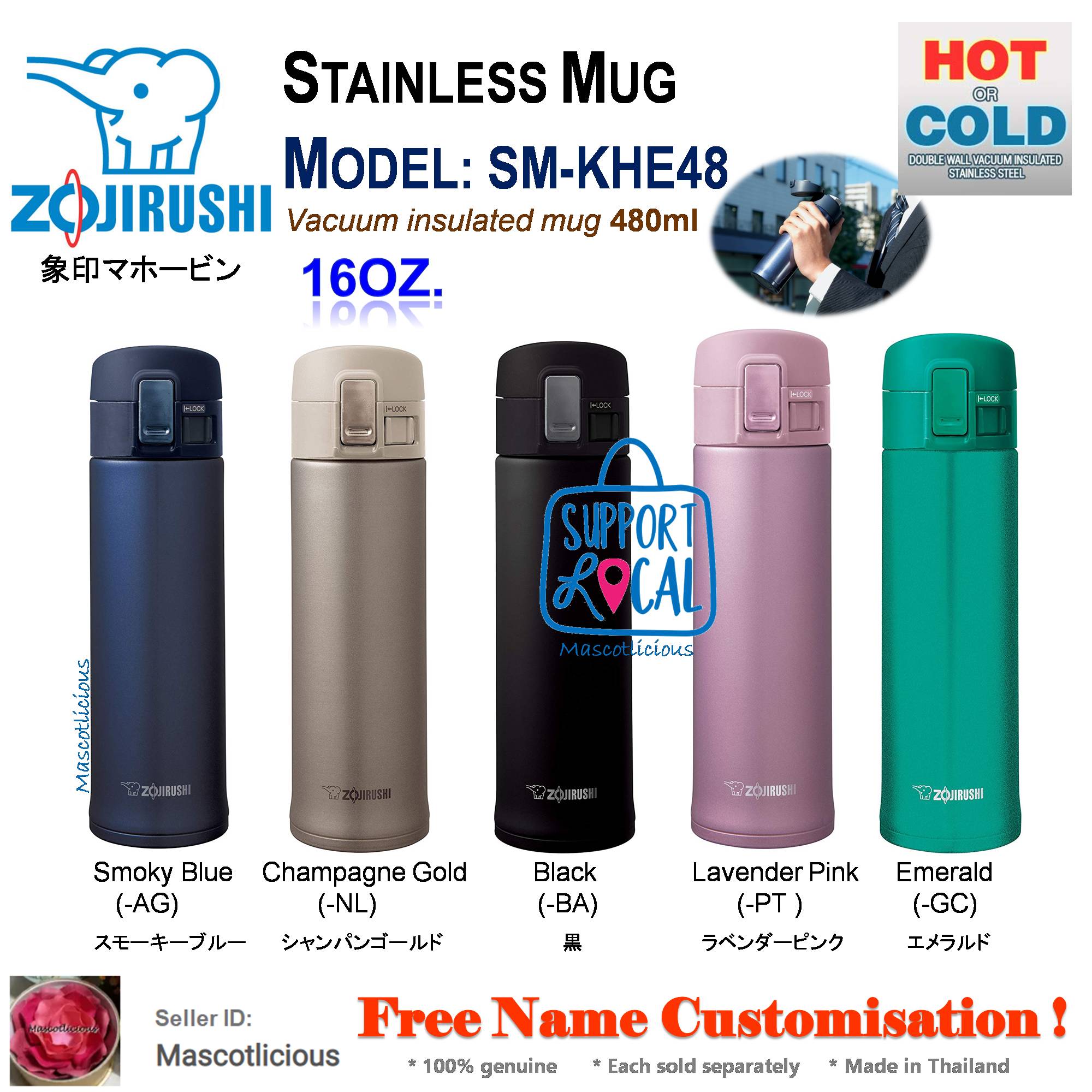 Zojirushi Vacuum Stainless Mug 480ml Japan Sm-Ja48-Sa Silver