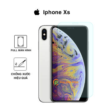 Kính cường lực Iphone Xs full màn hình trong suốt độ cứng 9H - Dán màn hình Iphone Xs