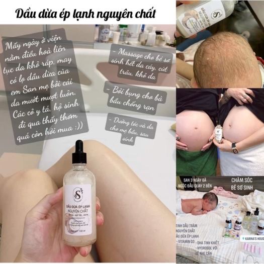 卍■۞  Dầu dừa ép lạnh nguyên chất SAM NATURAL 100ml