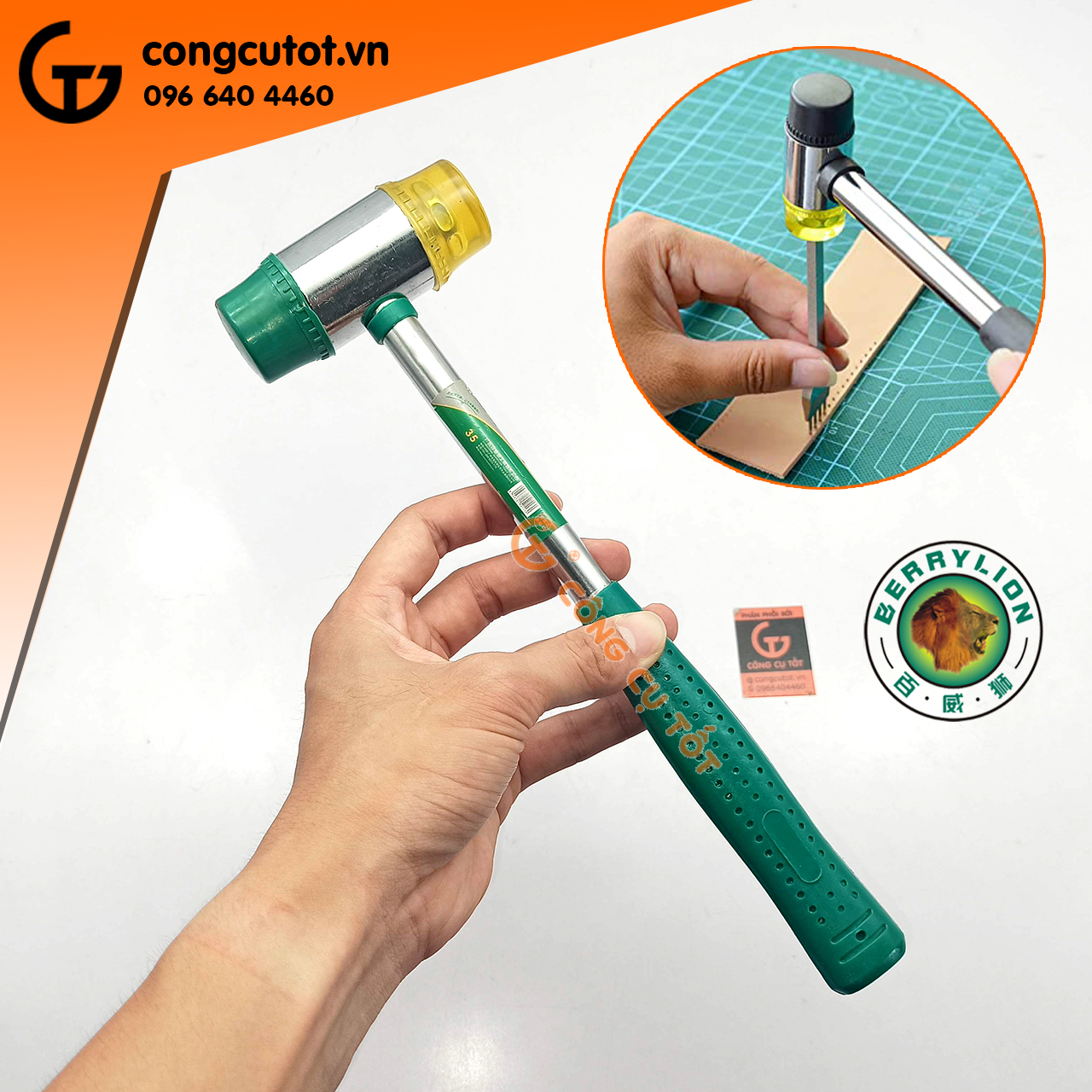 Búa cao su 2 đầu Berrylion size tùy chọn