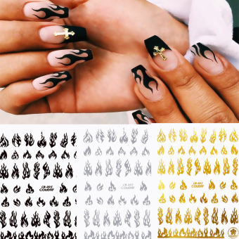 Miếng Dán Móng Tay Lửa Ba Chiều 3D Đề Can Làm Móng Thiết Kế Tự Làm Cho Móng Tay, Móng Tay Nghệ Thuật Trang Trí Nội Thất