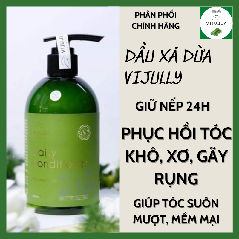 Dầu xả dừa phục hồi hư tổn vijully giúp tóc xuông mượt