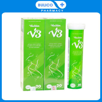 Giảm cân Vinslim V3 chính hãng Tuyp 20 viên, sủi giảm cân cấp tốc, giảm béo giảm mỡ bụng nhanh và an toàn - Bulico Pharmacy