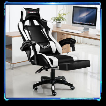 Ghế game bọc da, ngả lưng duỗi chân, đệm cao su - Ghế xoay văn phòng bọc da cao cấp