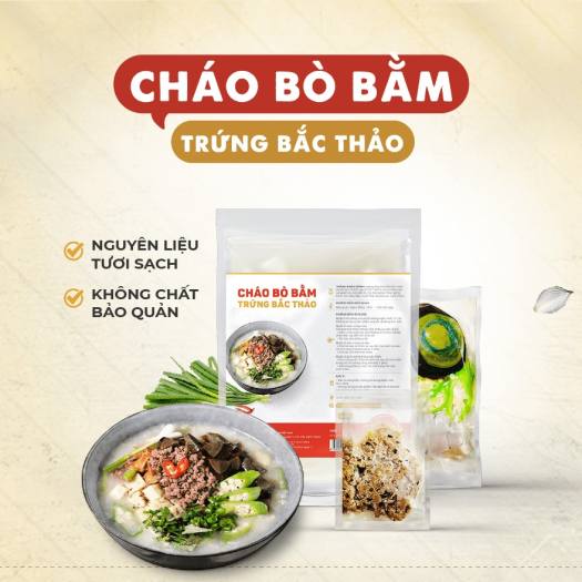 Cháo bò bằm trứng bách thảo 600 Gram
