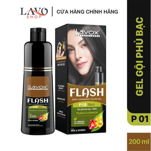 GEL GỘI PHỦ BẠC LAVOX FLASH - GỘI LÀ ĐEN - KHÔNG KHÔ TÓC - KHÔNG AMONIAC