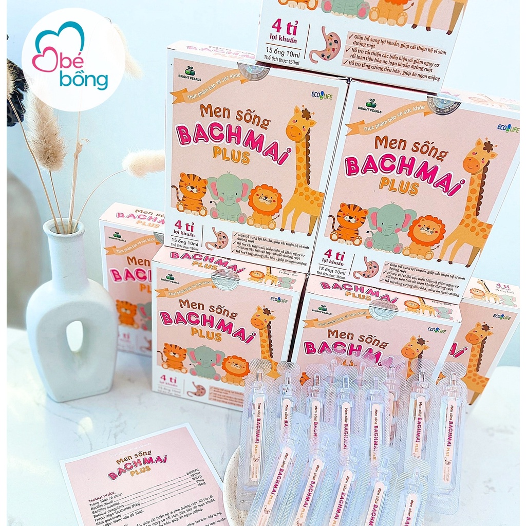Men sông bạch mai plus - 4 tỷ lợi khuẩn tăng cường hệ tiêu hóa , giảm rối loạn tiêu hóa , trẻ biêng ăn