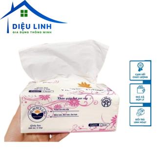 Khăn giấy Gói 300 tờ 3 lớp giấy ăn lụa rút cao cấp - giấy ăn
