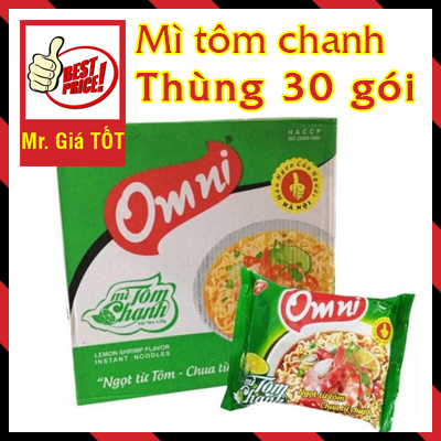 Mì tôm chanh Omni 75g - Thùng 30 gói