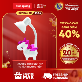 Đèn bàn bảo vệ thị lực Điện Quang ĐQ DKL16 B (Kiểu con kỳ lân, bóng led daylight)