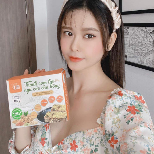 Thanh Cơm Gạo Lứt Herbslim Chà Bông Vị Thơm Ngon Hộp 10 Gói