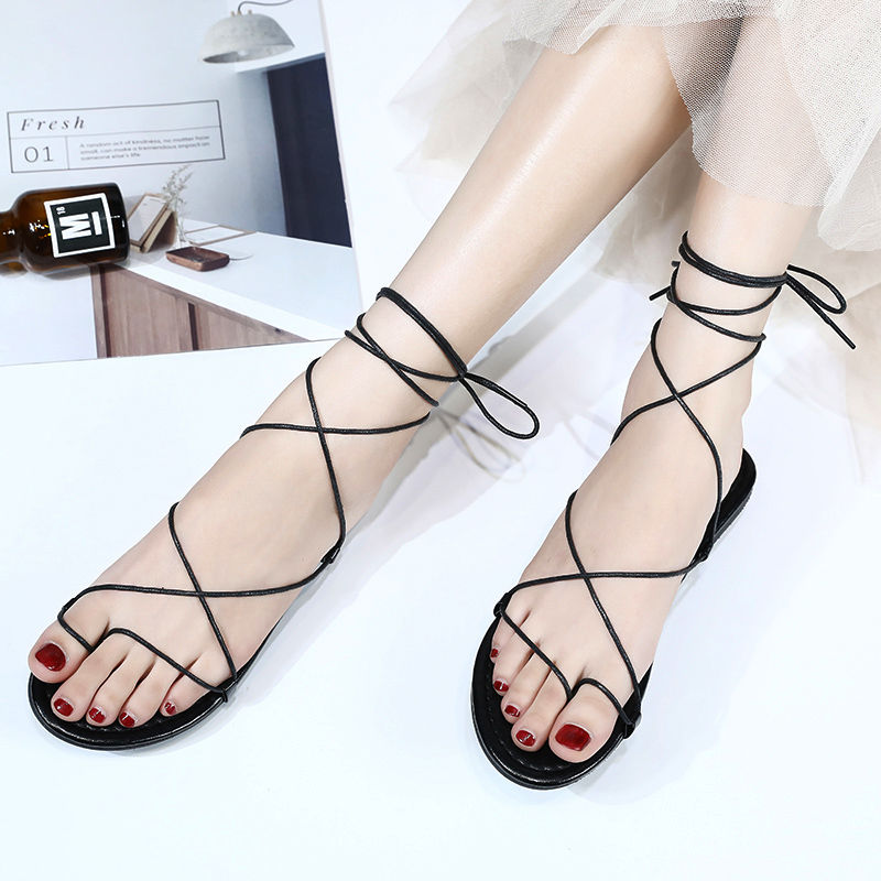 Sandal nữ chiến binh dây mảnh, quai hậu phong cách boho
