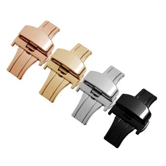 Khóa bướm đồng hồ BẤM TỰ BUNG có nút bấm cho dây đồng hồ da size  16mm 18mm 20mm, khóa đồng hồ có nút bấm tự bật