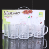 Kitchen Needs 6-Piece Glass Tea Cup and Mug Set