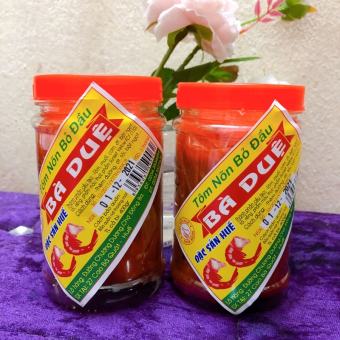 2 hủ 400GR (400gr x 2) Tôm chua Bà Duệ tôm nõn bỏ đầu - Đặc sản Huế