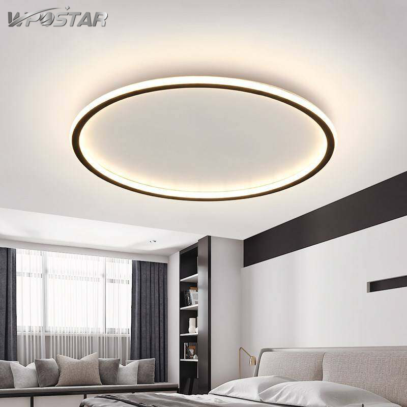 Modern LED Ceiling Lights for Study Bedroom Decoration Black Round Dining Room Kitchen Ceiling Lamp Ultra Thin Lighting Fixture ราคา 2,034 บาท*ส่งฟรี