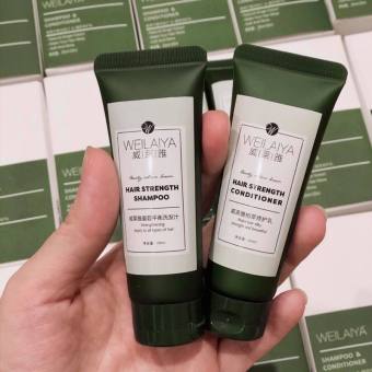 set miniDầu Gội và Xả gừng tem trắng Weilaiya