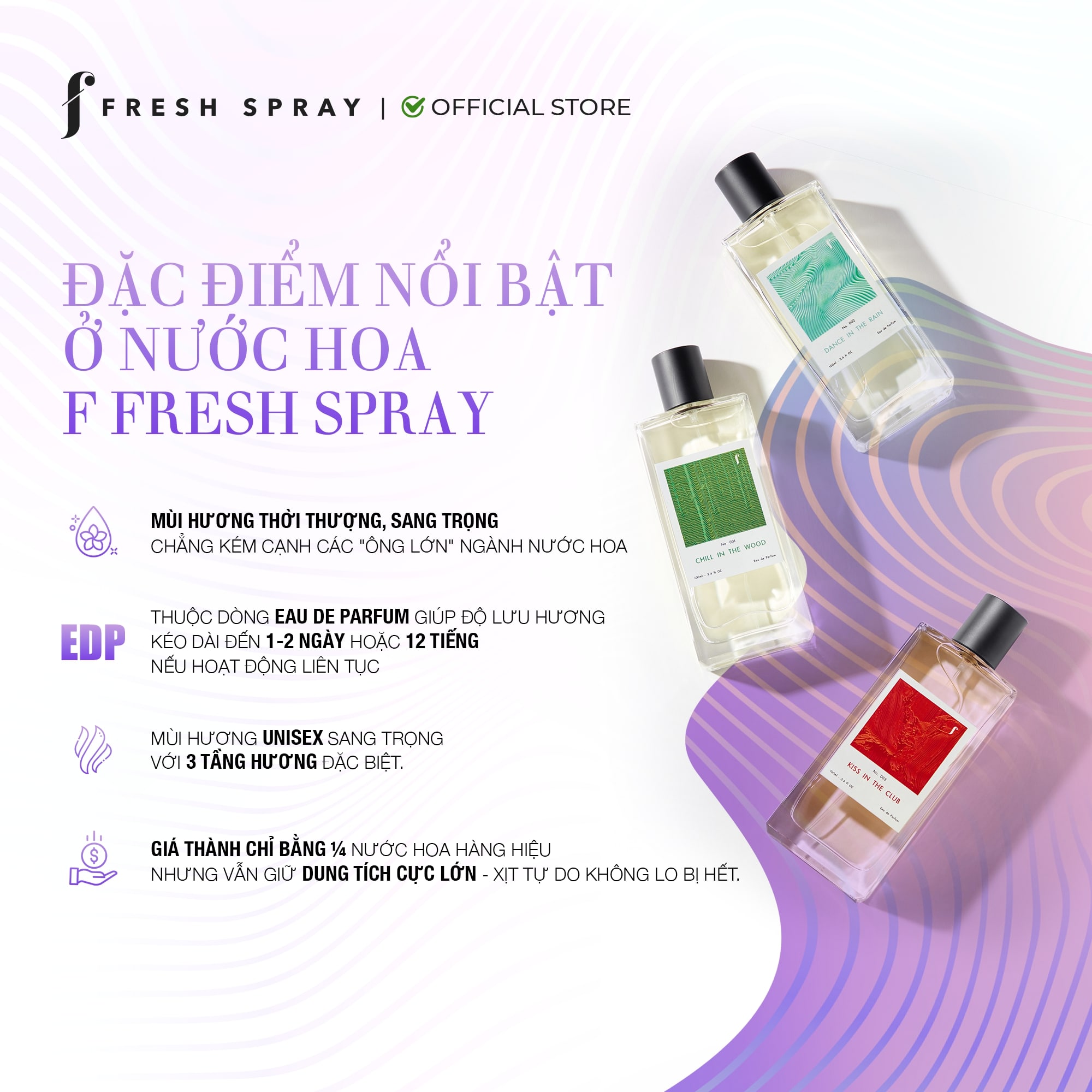 Nước hoa Gil Lê Quyến Rũ, Cá Tính F Fresh Spray NO.003 KISS IN THE CLUB | Nước hoa Công Nghệ Mới Lưu Hương Vượt Trội, Nước hoa quần áo, Body mist,unisex, Nước hoa chăn mền gối, Nước hoa nữ, Nước hoa nam