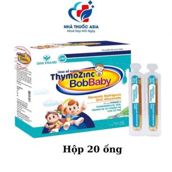 Siro Tăng Đề Kháng ThymoZinC BobBaby Dân Khang Nâng Cao Sức Khỏe Tăng Sức Đề Kháng & Giúp Trẻ Ăn Ngon Miệng Hộp 20 ống