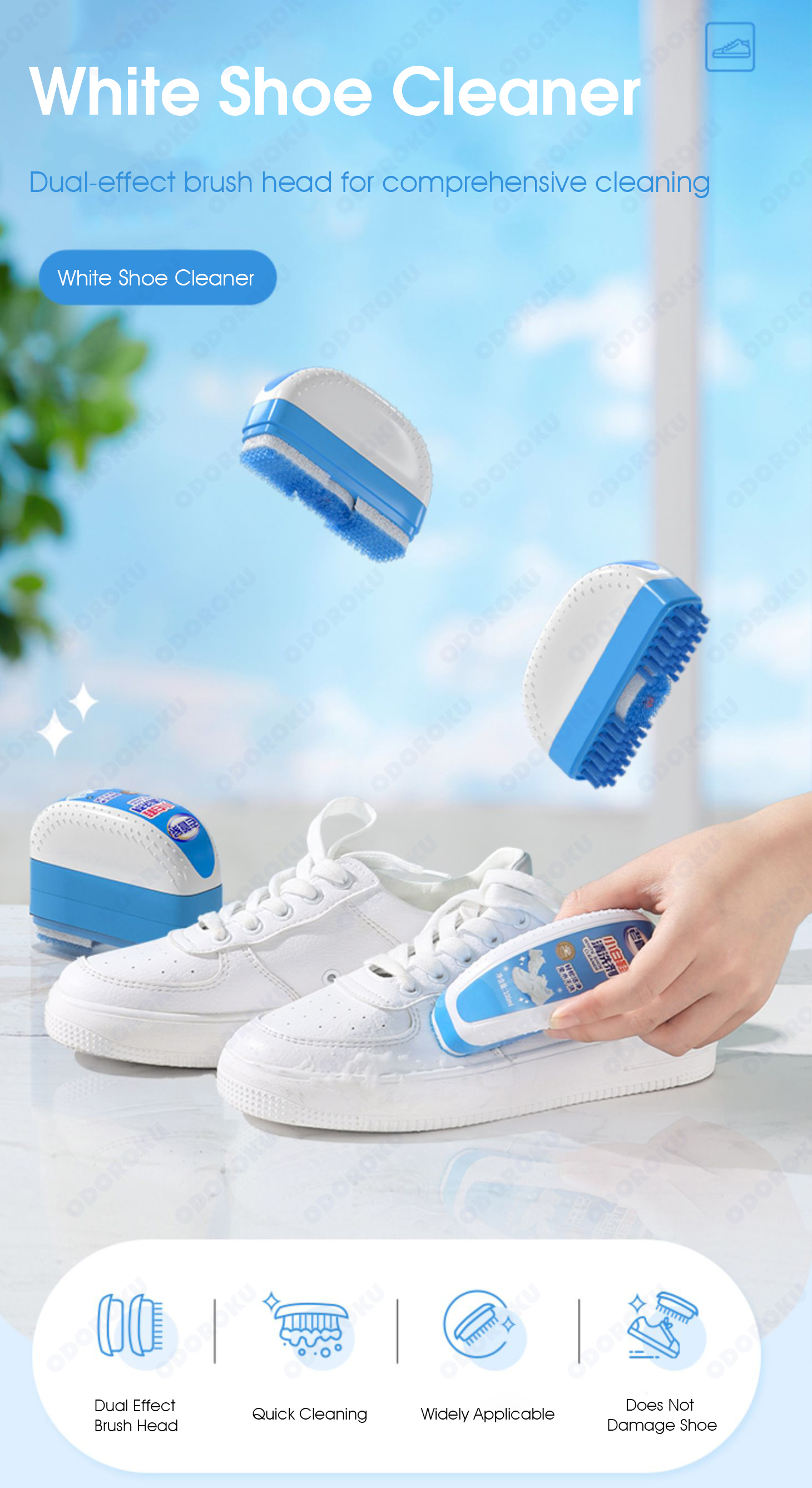 Premium Photo | White leather shoe cleaning kit waterrepellent spray foam  rag and sponge