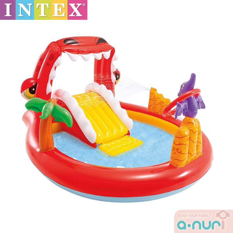 Intex สระน้ำแฟนซี สระเป่าลมฮิปโป สระน้ำเป่าลม สระสไลเดอร์ แฮปปี้ สวนน้ำเป่าลม สระเป่าลม สระว่ายน้ำ ราคา 1,690 บาท*ส่งฟรี