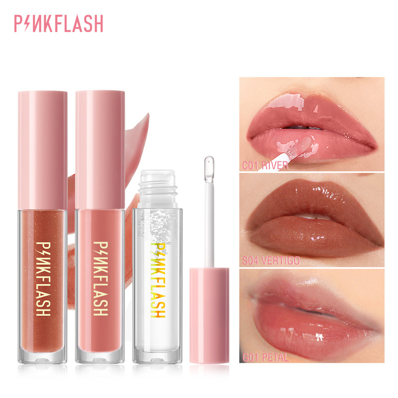 PINKFLASH OhMyGloss ลิปกลอสให้ความชุ่มชื้น Plumpmax Glossy Long Lasting Non-Drying Plumping Lip Gloss 11 สี