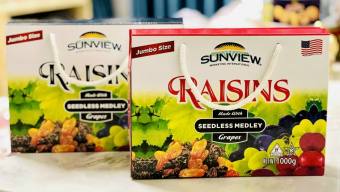 Nho Khô Mỹ Sunview Raisins Hộp 1kg - 425g