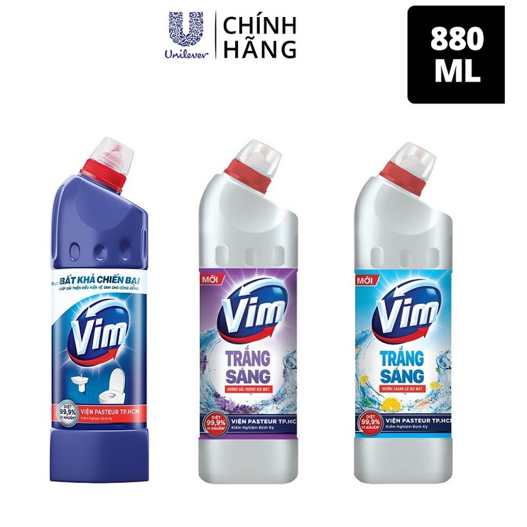 Combo 2 chai nước tẩy bồn cầu vim chai 880ml