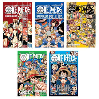 Truyện tranh Hồ sơ One Piece - Trọn bộ 5 tập Red + Blue + Yellow + Green + Blue Deep - Databook - NXB Kim Đồng