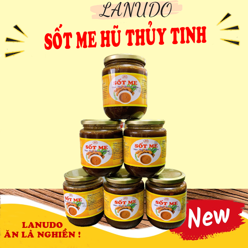 Sốt me hũ thủy tinh được làm từ me nguyên chất kết hợp với đường phèn thơm ngon tiện dụng tốt cho sức khỏe lọ to nặng 700 gam siêu hiều sốt