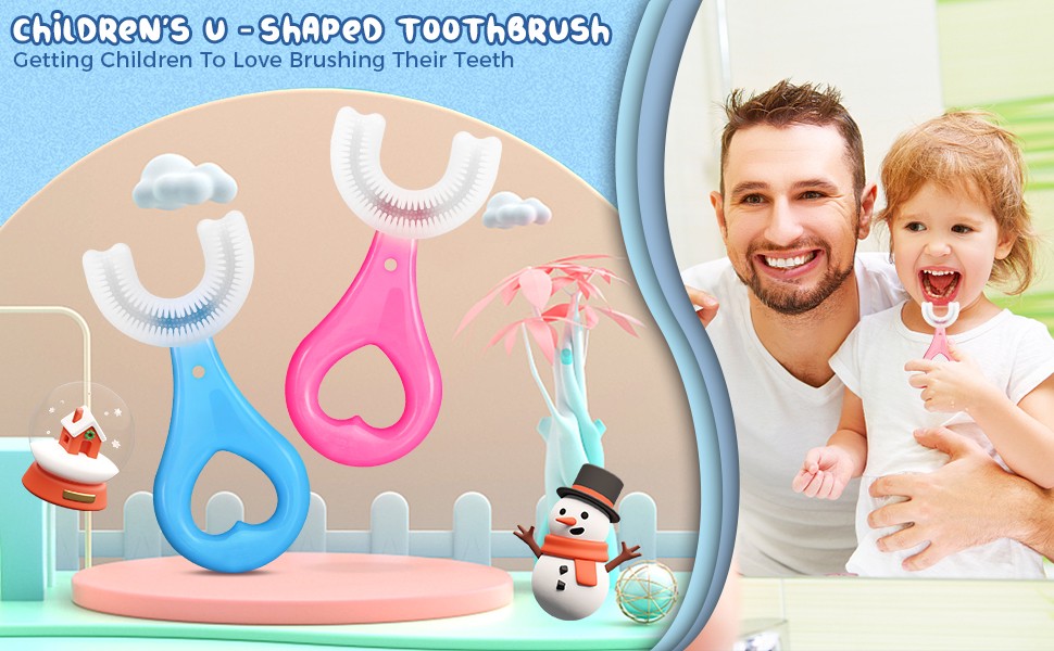 U Shape Silicon Toothbrush for kids, Portable Hand-Held Shaped Infant Soft  Bristle 360 Degrees Mouthpiece tooth brush for toddlers: Buy Online at Best  Prices in Pakistan | Daraz.pk