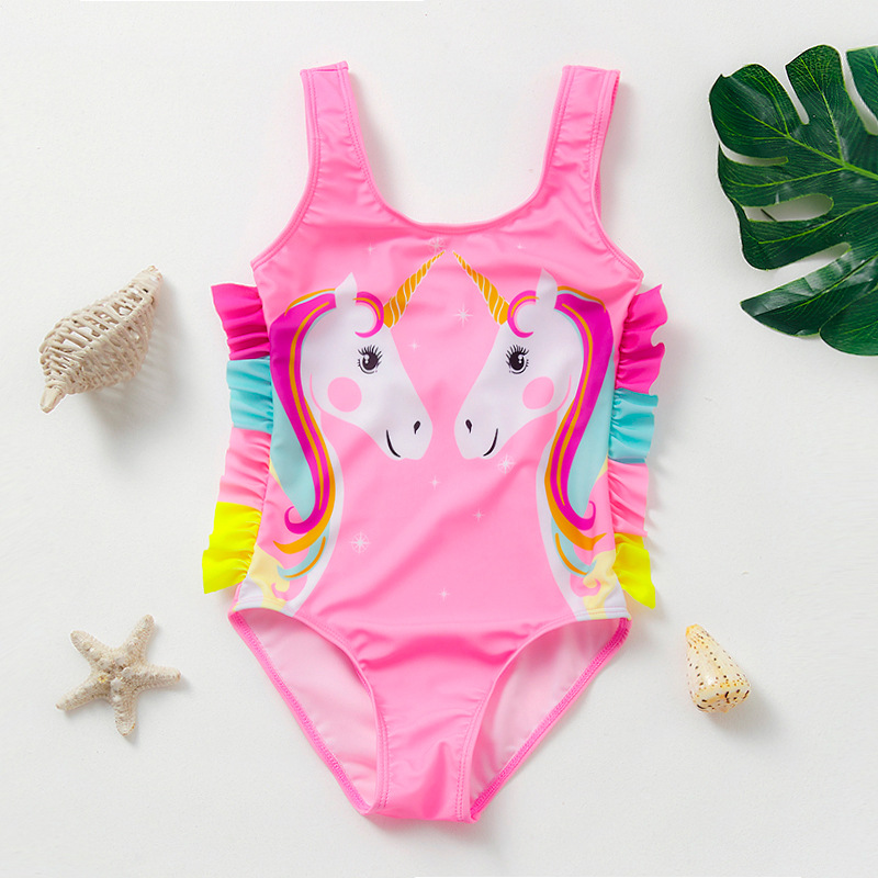 Đồ bơi cho bé, bikini bé gái liền thân cao cấp ngựa pony size từ 2 đến 7 tuổi_Đồ bơi bé gái 1 mảnh