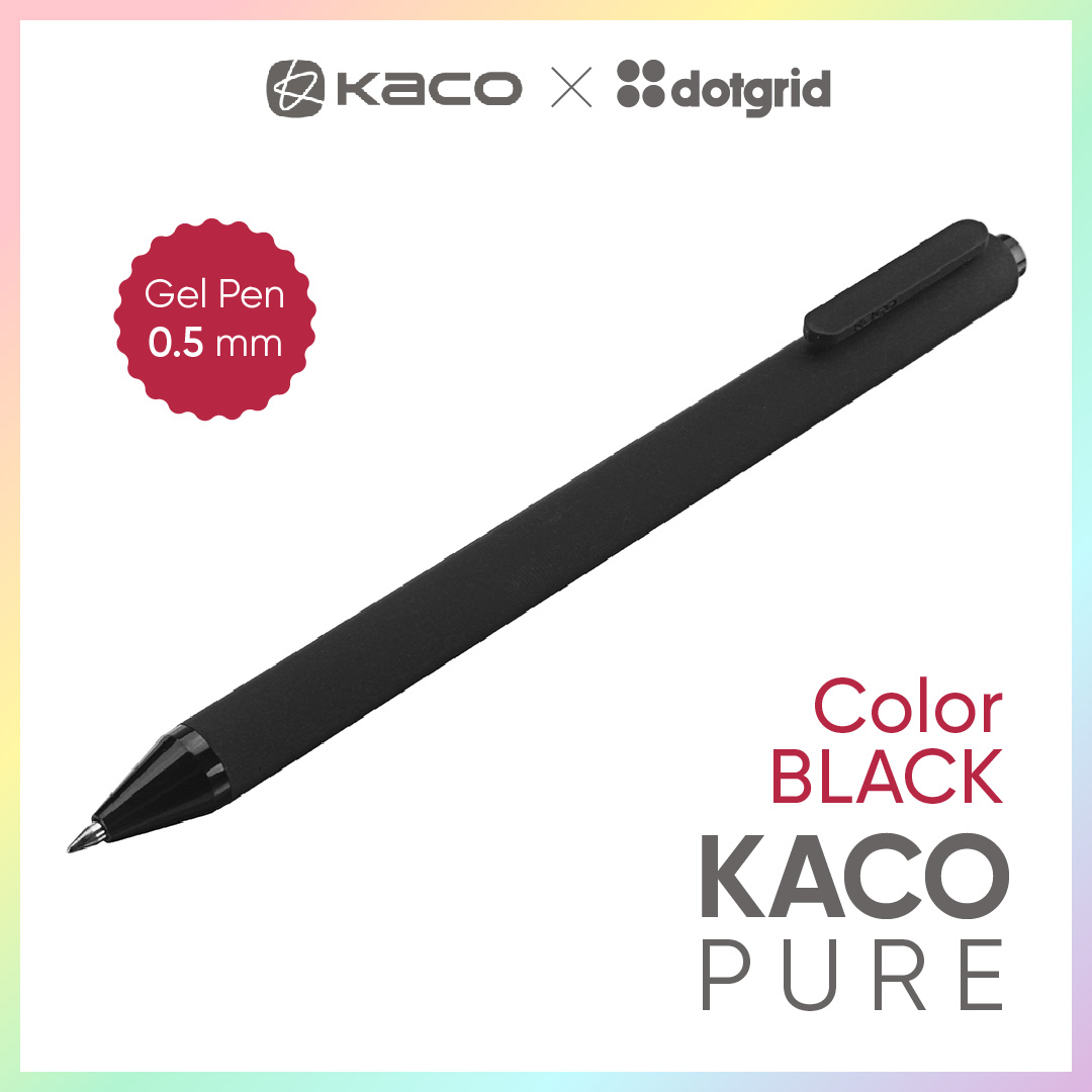 Bút bi gel kaco pure - black