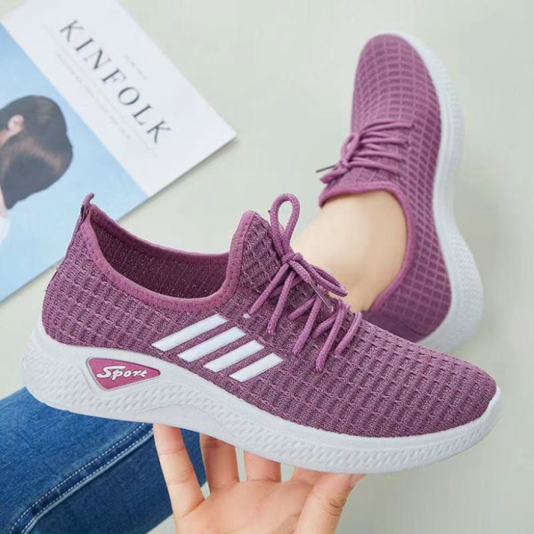 Giày giả dây thể thao nữ Giày đi bộ giày thể dục Giày nữ mẫu mới họa tiết 4 vạch khỏe khoắn hottrend năm nay