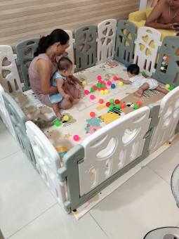 Bộ Quây Cũi Quây Nhựa Cho Bé, Dễ Tháo Lắp, Tiện Dụng, Green Home HN