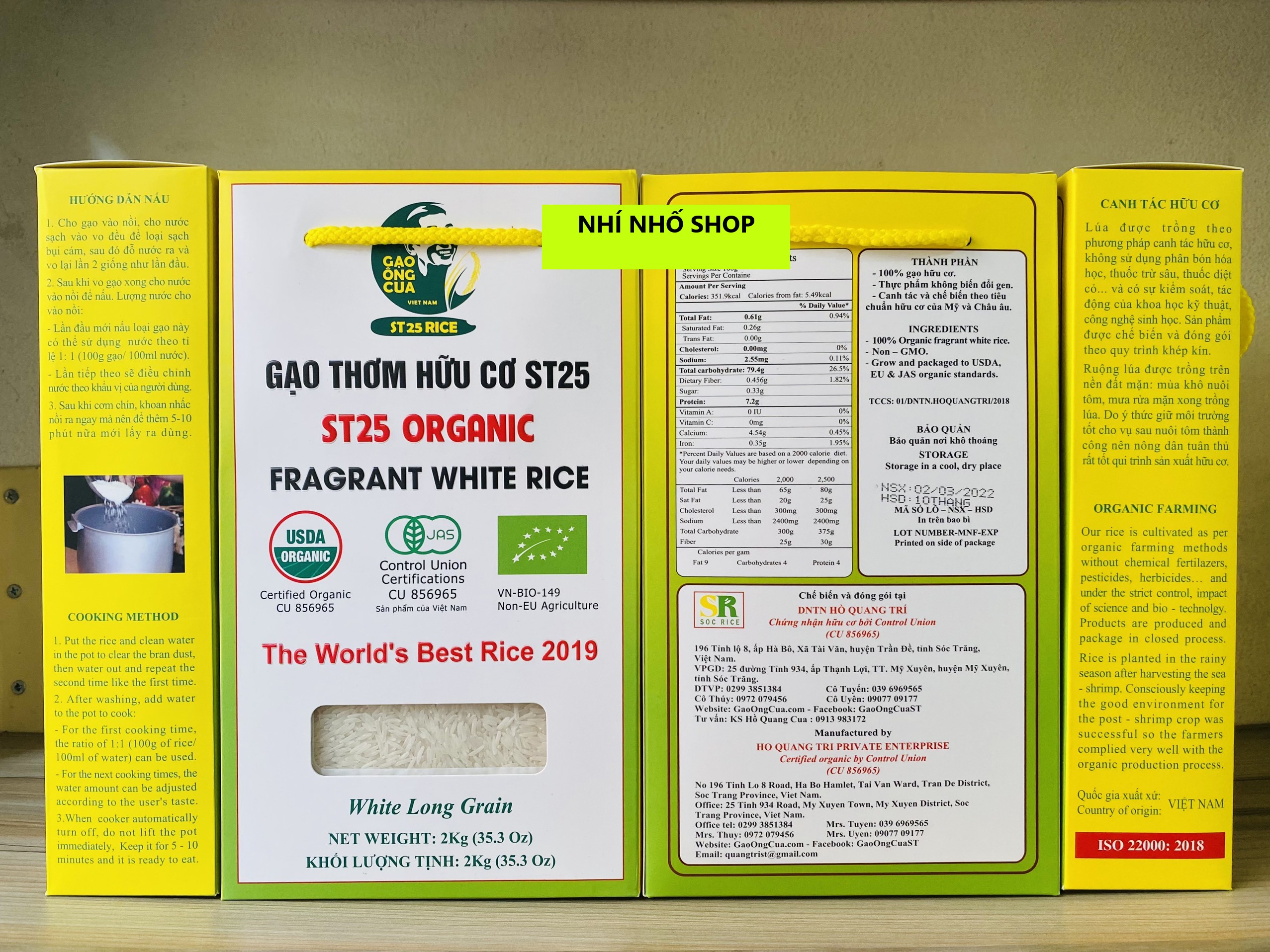 Gạo ông cua st25 hữu cơ