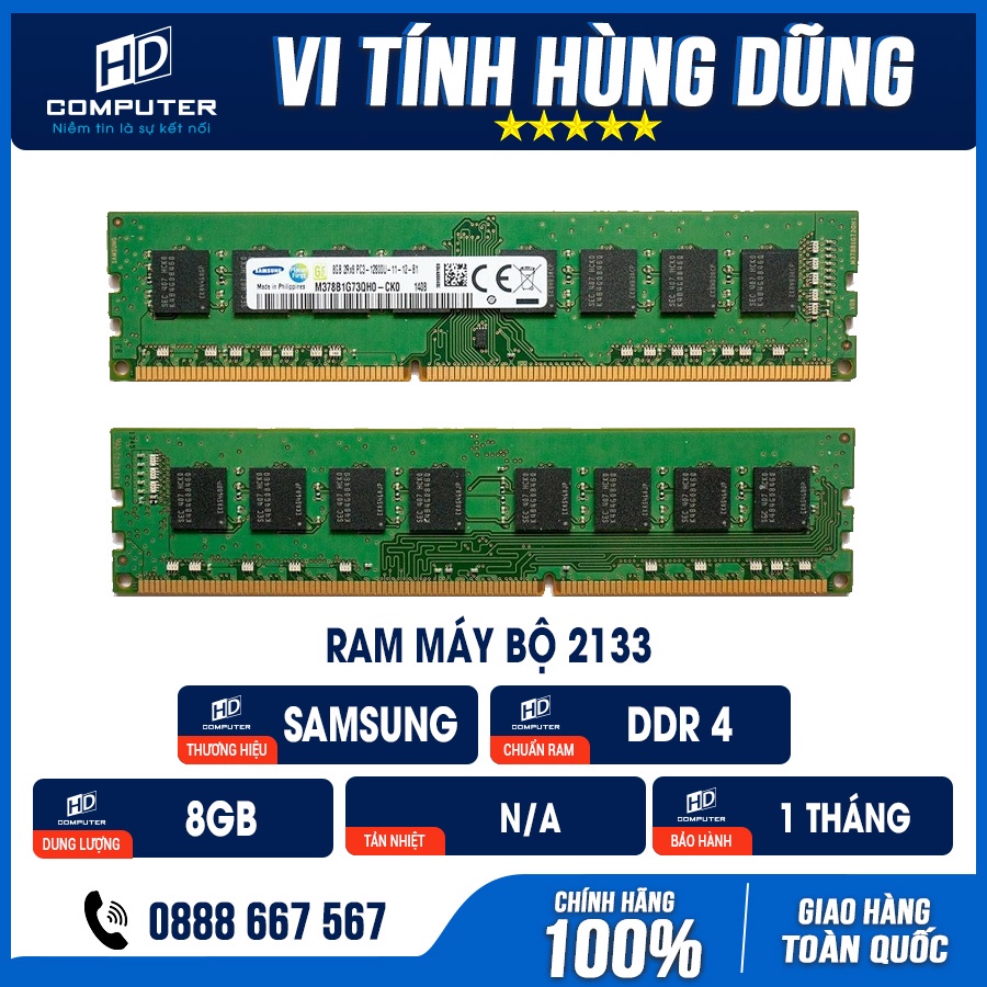 Ram ddr4 8g bus 2133 mb , ram máy tính ddr4 8g, ram pc