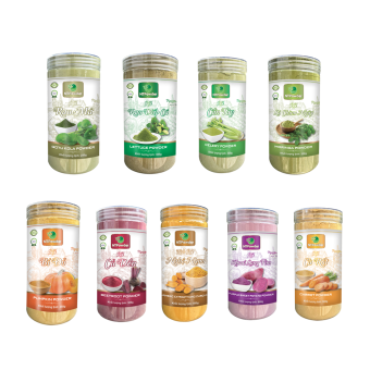 Bột Rau Củ sấy lạnh NTPowder hũ PET (từ 250gr đến 600gr tùy loại) - Nhất Tín Food - Bột Rau Má - Bột Diếp Cá - Bột Cần Tây - Bột Cà Rốt - Bột Bí Đỏ - Bột Củ Dền - Tinh Bột Nghệ - Bột Chùm Ngây - Bột Khoai Lang Tím