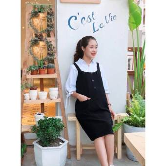 YẾM BẦU CÔNG SỞ Phối Cúc [ Không kèm áo ] - Đầm bầu mùa hè dạng yếm