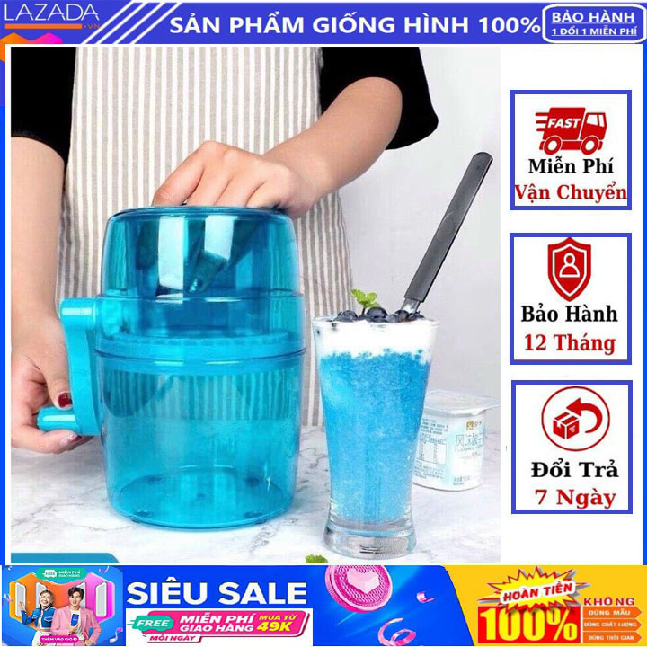 Máy xay đá bào bằng tay, máy xay đá bào quay tay bằng máy, máy nghiền đá mini