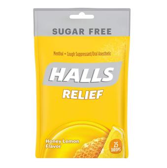 Kẹo Halls hương chanh mật ong không đường -  25viên