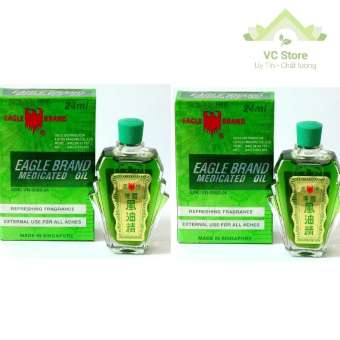 Bộ 2 Dầu Gió Xanh 2 Nắp SingaPore Eagle Brand