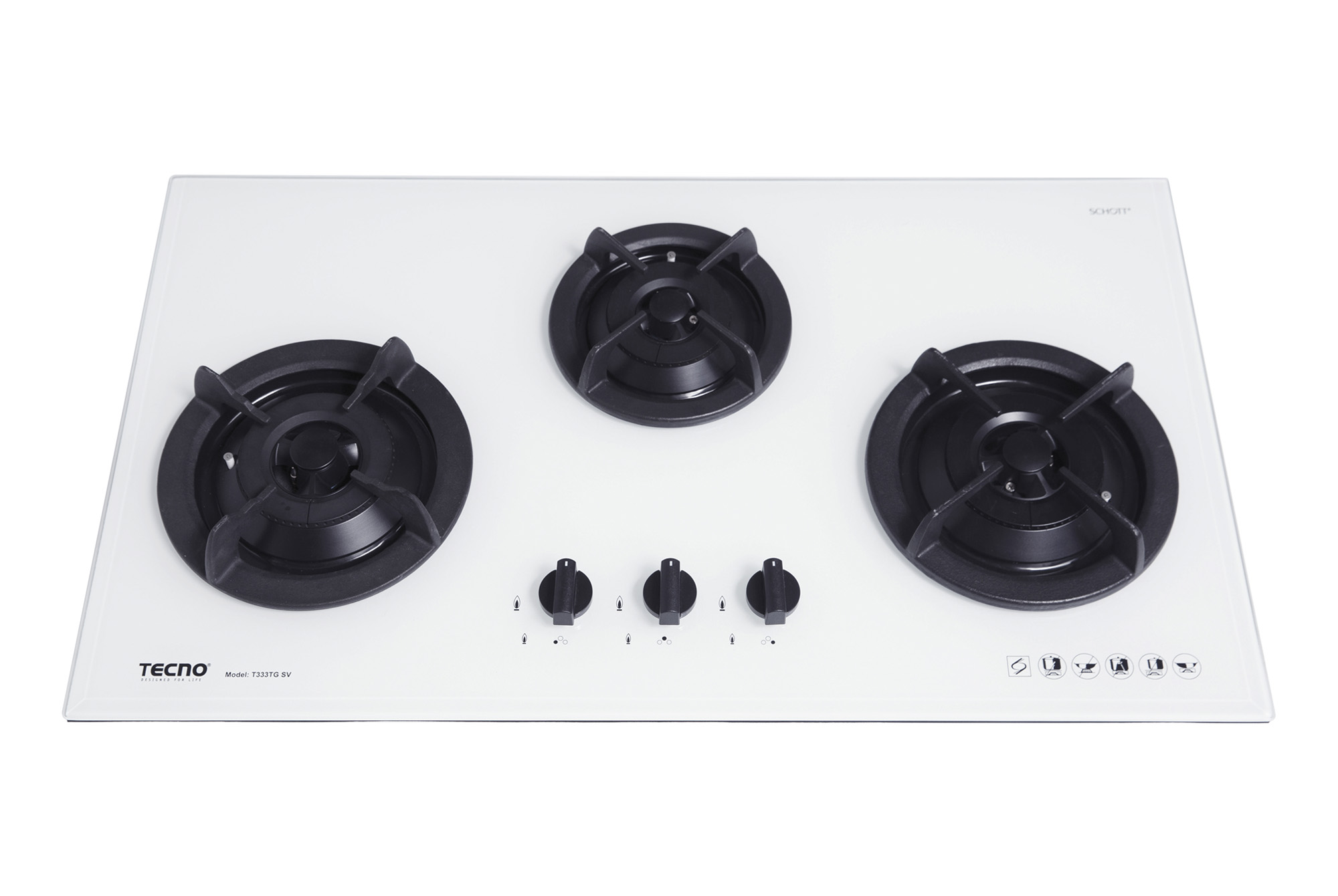 glass top stove black