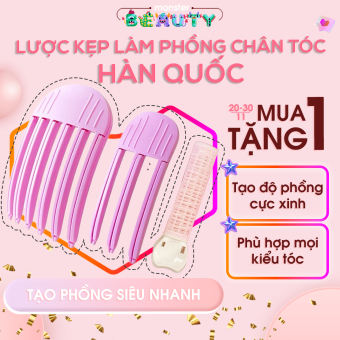 Lược Kẹp Tạo Phồng Chân Tóc, Kẹp Phồng Chân Tóc Phong Cách Hàn Quốc - monster BEAUTY