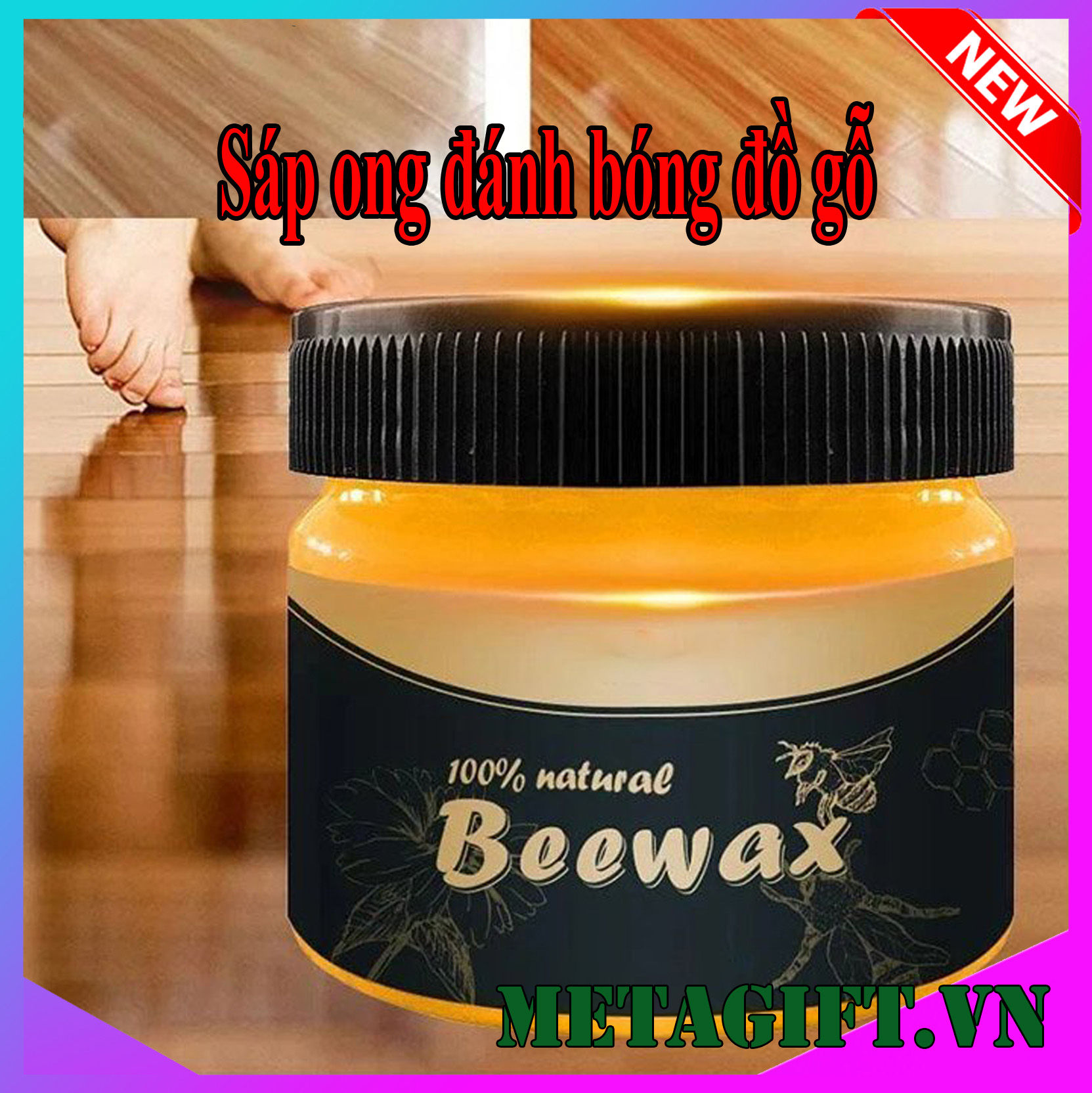 Sáp ong Beewax đánh bóng đồ gỗ sàn gỗ Sáp làm mới đồ gỗ chống thấm nước