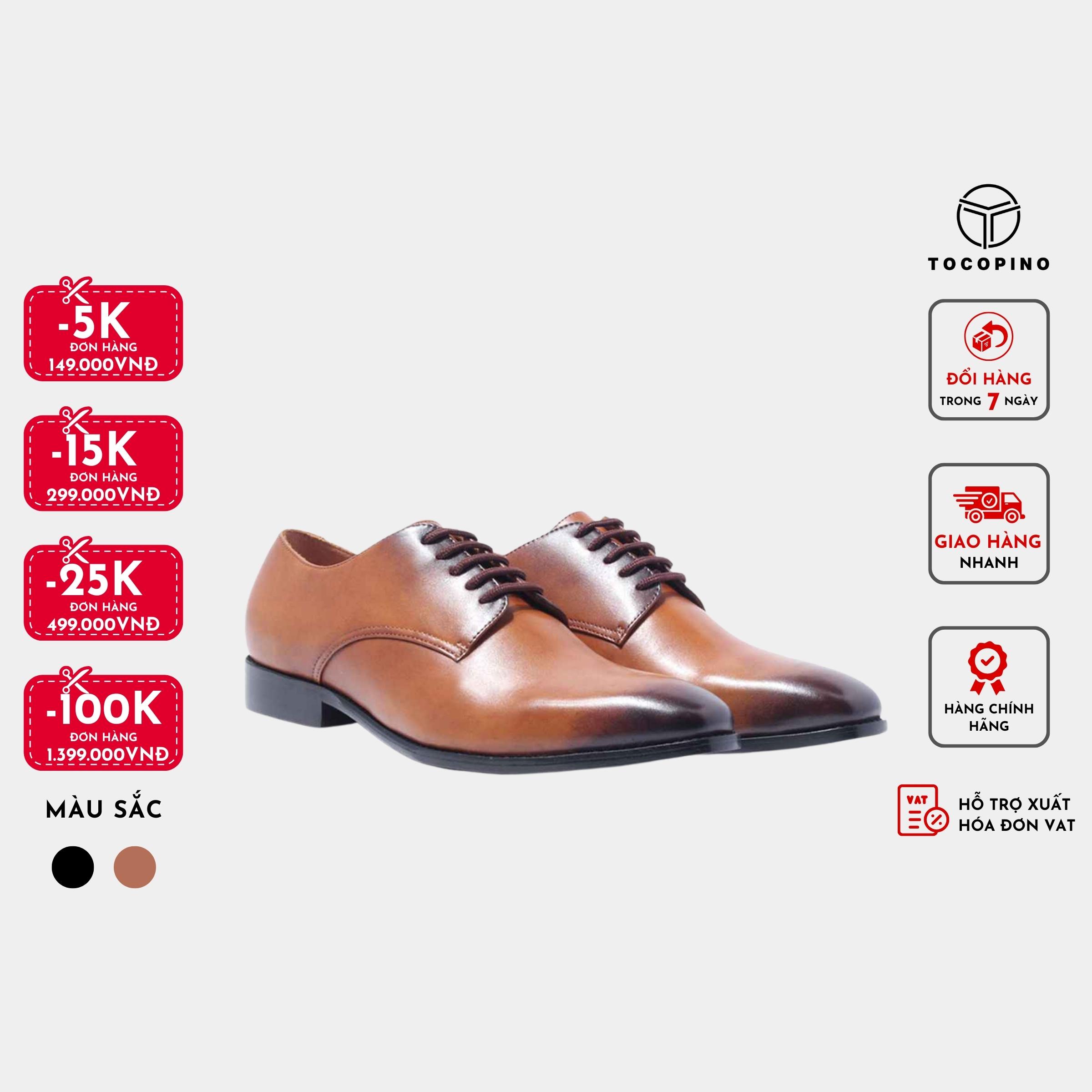 Giày tây nam cao cấp derby patina h1pd1m0 Banuli được sản xuất bởi da bò thật nhập khẩu từ Ý